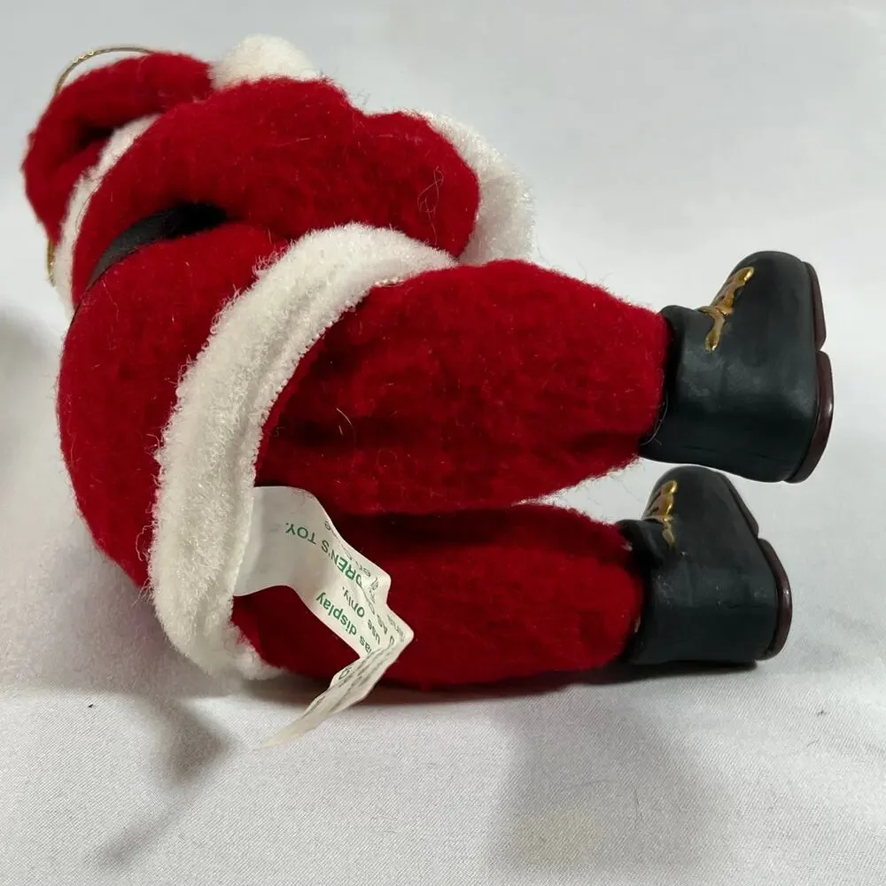 Vintage 1998 Holiday Creations Santa Claus Figurine Ornament Posable Arms & Legs